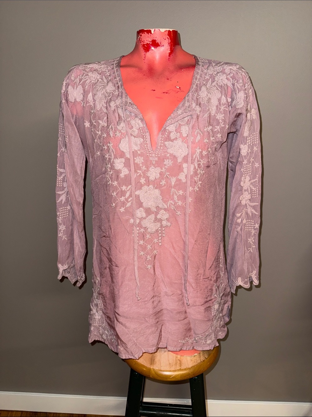 Johnny Was embroidered tunic shirt top blouse
